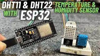 DHT11 & DHT22 Temperature & Humidity Sensor with ESP32 | Example Code | English Subtitle