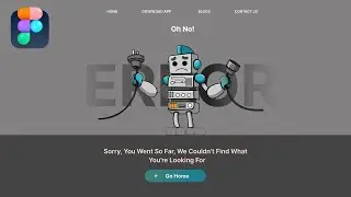 ERROR PAGE WEB UI || Figma UI/UX Design 