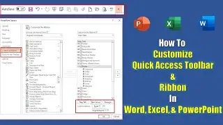 Personalizing Quick Access Toolbar and Microsoft Office Ribbon