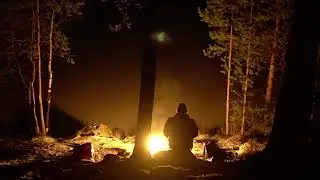 Campfire and vargan. Костер и варган.