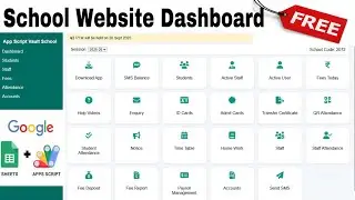 how make school website dashboard management system use google sheet & app script 