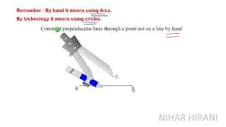 Drawing Perpendicular Lines through a Point Off a Line: Step-by-Step Tutorial