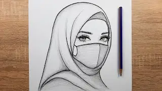 Kolay Adım Adım Güzel Kız Çizimi Tesettürlü Bir Kız Nasıl Çizilir Çizim Hobimiz Kolay Portre Çizimi