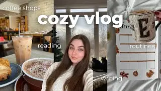 cozy girl vlog + coffee shop, writing, day in my life canada, cozy recommendations 🧦☕🧺🤍