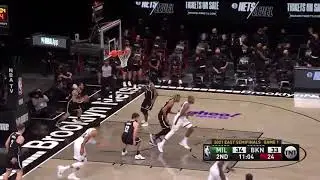 Giannis doing Giannis things Insane block over Kyrie and then assists on the other end for a Bucket