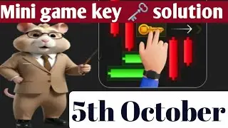 5 Oct mini game key 🔐 solution|| hamster kombat @HamsterKombat_Official @blumcrypto