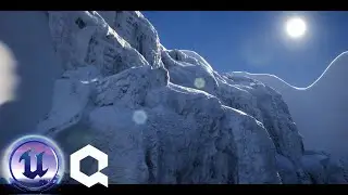Unreal Engine 5 building an ice valley timelapse
