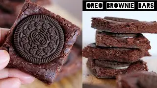 Oreo Brownie Bars without eggs | Kids favourite Eggless chocolate Brownies Quick & Easy snack recipe