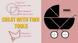 Creat With Two Tools Of Photoshop simply #photoshoptools  Marquee tool, lasso tool