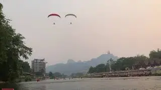 A 30 minutes, 7 USD boat trip in Vang Vieng, Lao worths every minutes of it