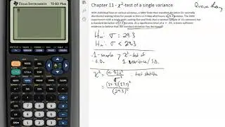 Chapter 11 (part 3) - Chi square test of a single variance, with standard deviations