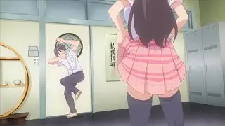 Please don't lift your skirt ,anime funny moment
