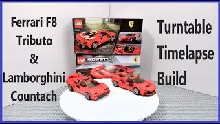Lego Ferrari F8 Tributo 76895 & Lamborghini Countach MOC 43352 Speed Champions Alternate B Model