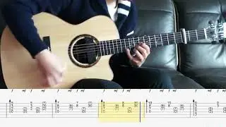 Fingerstyle Guitar | Christina Perri - A Thousand Years | Sungha Jung Tabs | Guitar Tutorial + Tabs