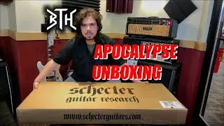 Gabriel Silva of Behind The Horror Unboxing the Schecter CR7 FRS Apocalypse! 🤘