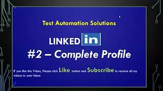 LinkedIn | Complete Profile | tutorial #2