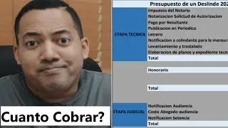 PRESUPUESTO DE DESLINDE (PARA AGRIMESORES DE LA REPUBLICA DOMINICANA)