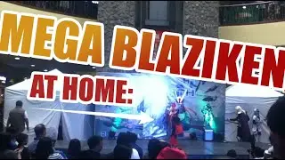We have Mega Blaziken at Home | Pokemon Cosplay Performance