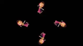 Голограмма для детей Маша и Медведь / видео для 3D-пирамиды