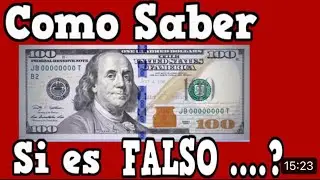 🛑 Cómo identificar  un billete de 100 dólares falsos
