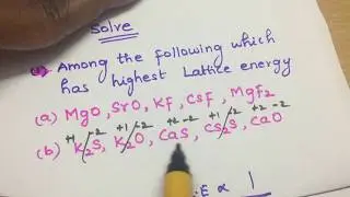 Solutions to -Trick to solve Lattice Energy questions easily