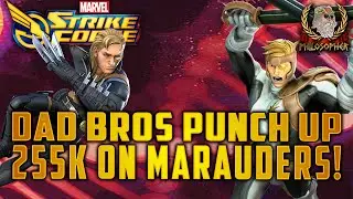 Dad Bros Easily Punch Up 255k on 800k+ Marauders! - Marvel Strike Force - MSF