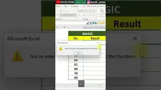 Magic formula in excel #EXCELZONESHORTS #Shorts