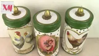Decorating plastic cans. HobbyMarket