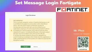 Set message login page disclaim in fortigate