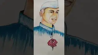 Jawaharlal Nehru drawing || Project work on Pt.Nehru || Chacha nehru drawing on chart paper easy