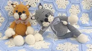 Вязаный кот крючком|Подробный мастер-класс котика 