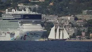 2022 09 23 les Régates Royales  vue de l'ile saint Honorat (uhd)