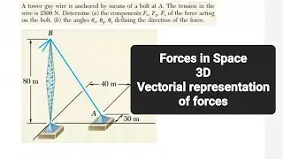 Vectorial representation of forces | Forces in space 3D | Engineering mechanics | Mech | TAMIL