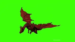 Green Screen Animation - 3D Dragon Flying  (COPYRIGHT FREE) 