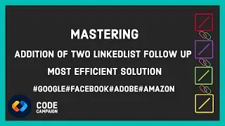 Addition of two linked lists Follow up (Data Structures and Algorithms #35)(Linked List #9)