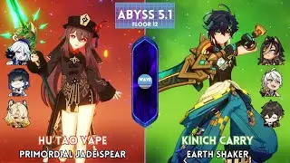 C0 Hu Tao Vape & C1 Kinich Burn | Spiral Abyss 5.1 - Genshin Impact