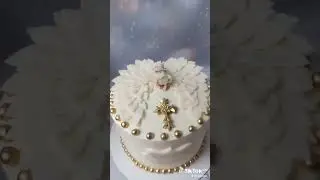 Тортик на Крещение девочки.