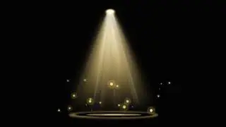 Black screen spotlight. Free video.