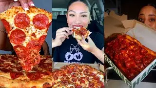 TIKTOK Pizza Mukbang Compilation | Viral Domino’s Pizza, Prince Street Pizza, Little Ceasars & More!