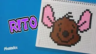 COMO DIBUJAR A RITO DE WINNIE THE POOH PIXEL ART - PIXELADOS
