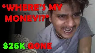 SCAMMER CRIES Watching Himself Lose $25K!