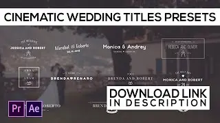 Cinematic Wedding Titles Premiere Pro | After Effects | Luxury Wedding Titles Project Free Download