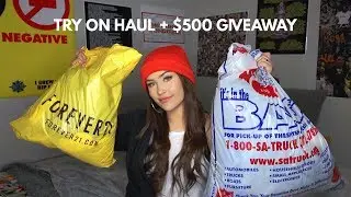 TRY ON HAUL + $500 GIVEAWAY! (Thrift Store & Forever21) | Mel Joy