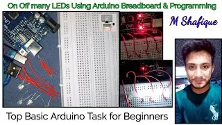 lets On Off Multiple LEDs using Arduino Breadboard and Programming - Basic To Advanced Languages
