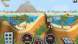 Rally car on beach hill climb racing 2