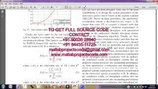 Unlicensed spectrum fusion and interference coordination for lte systems matlab projects code