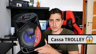 CASSA AMPLIFICATA trolley - [con microfono,bluetooth,karaoke]