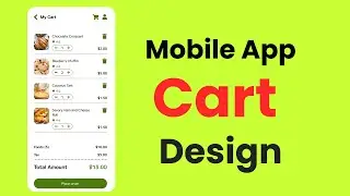Mobile app cart page design in Figma - Part 01