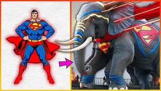 Titan Elephants Assemble 🐘: Marvel & DC Heroes Transformed into Mighty Avengers 💥
