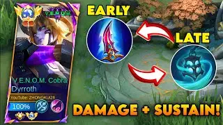 DYRROTH NEW BUILD SUPER POWERED IN EARLY and LATE GAME!! ( Auto-Win ) MLBB